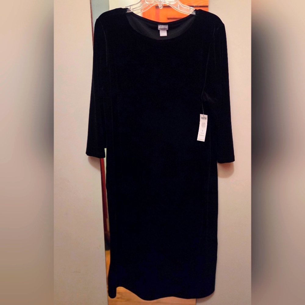 Elegant Black Velvet Dress